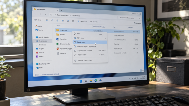 Como compactar e descompactar arquivos no Windows
