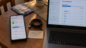 Prepare o celular e o computador antes da cópia